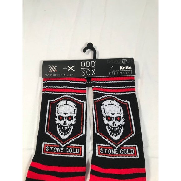 Odd Sox WWE Stone Cold Steve Augustin Knit Crew Socks - Picture 2 of 4